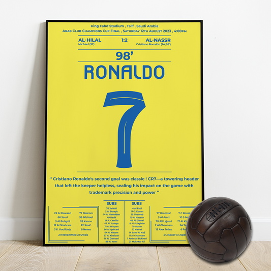 Ronaldo's Goal for Al-Nassr vs Al-hilal - ARAB CLUB CUP 2023