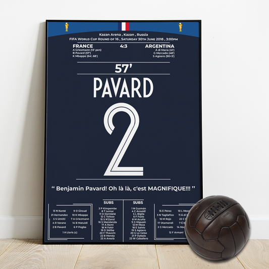 PAVARD's goal for France vs Argentina - World cup 2018
