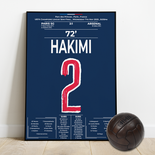Hakimi Heroics: Second Goal and Man of the Match in Commanding Display