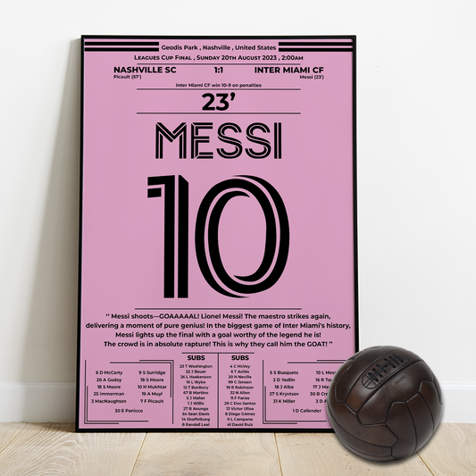 Messi with INTER MIAMI vs NASHVILLE - Leagues cup final 2023