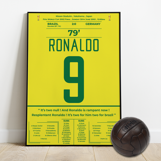 Ronaldo's double for BRAZIL vs GERMANY - World cup final 2002